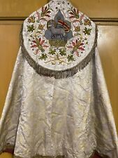 Antique Christian Vestment Chasuble Priest - French Embroidery Brocade for sale  Shipping to South Africa