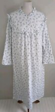 Vintage Flannel Nightgown Cotton Cottage core Prairie Floral Granny Ruffles L  for sale  Shipping to South Africa