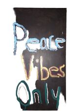 Placa de corredor longa Peace Vibes apenas veste espaço maçante com letras metálicas, usado comprar usado  Enviando para Brazil