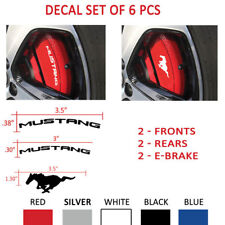 MUSTANG Brake Caliper Set Vinyl Sticker Decal Logo Overlay Graphic 6pc , used for sale  Shipping to South Africa