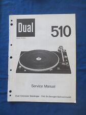 Dual 510 Turntable Service Manual Factory Original The Real Thing  for sale  Canada