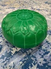 Embroidered leather pouf for sale  LONDON