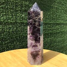 Varinha de quartzo cristal obelisco ametista sonho natural raro 395G cura pontual comprar usado  Enviando para Brazil