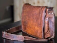 Handmade Men's Genuine Leather Vintage Laptop Messenger Briefcase Bag Satchel, used for sale  Shipping to South Africa