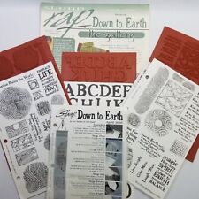 Unmounted Rubber Stamps Down to Earth Interlocking Patterns Club Scrap Apr 2005  for sale  Shipping to South Africa