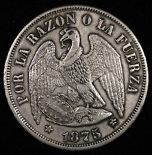 Peso cóndor de plata Chile 1875 segunda mano  Embacar hacia Argentina