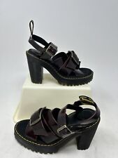 Usado, Sandálias femininas plataforma salto bloco ruboff arcadia vermelho granik 5 sapatos Dr Martens comprar usado  Enviando para Brazil