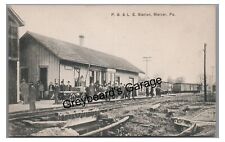 P&LE PRR? ESTACIÓN DE TREN DE FERROCARRIL Depot MERCER PA Condado Pennsylvania Postal, usado segunda mano  Embacar hacia Argentina