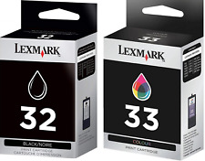 Novo Genuíno Lexmark 32 33 2PK cartuchos de tinta em sacos P Series P6350 P4330 P4350 comprar usado  Enviando para Brazil