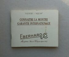 Eberhard Guarantee Warranty (Filled) per 8 JOURS / AQUA8 usato  Corropoli