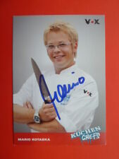 Używany, -ö- Mario Kotaska (telewizyjny kucharz), karta z autografem VOX szefowie kuchni na sprzedaż  Wysyłka do Poland