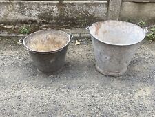 Two vintage galvanised for sale  Shipping to Ireland