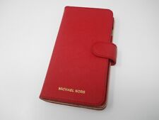Michael Kors Rojo Cuero Saffiano Folio Tarjeta Estuche Billetera Teléfono 6 x 3 iPhone segunda mano  Embacar hacia Mexico