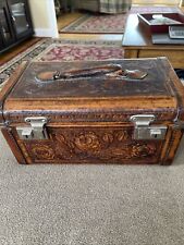 Vintage leather trunk for sale  Virginia Beach