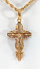 14k gold crucifix for sale  Garden City