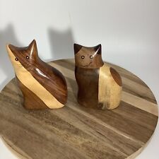 Wooden cat figures for sale  Plainfield