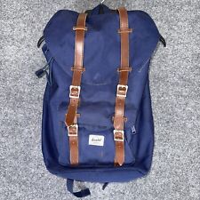 HERSCHEL Little America Raven Crosshatch Backpack Navy Red Padded Laptop Carrier for sale  Shipping to South Africa