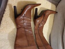 Bronx Women's Brown Leather Knee High Boot Size UK 7,EU 40,Used Vgc for sale  Shipping to South Africa
