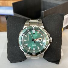 Relógio masculino Citizen Eco-Drive ENDEAVOR mostrador verde aço inoxidável AW1428-53X MSRP $400 comprar usado  Enviando para Brazil