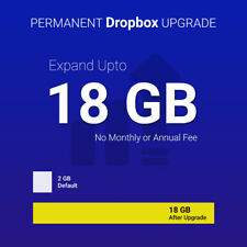 Dropbox 18 GB actualización de por vida servicio de referencia de espacio permanente segunda mano  Embacar hacia Argentina
