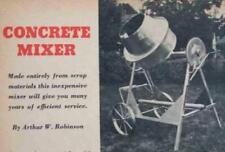 Cement Mixer electric How-To Build PLANS from auto parts for sale  Shipping to Ireland