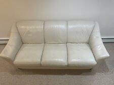 Cream leather couch for sale  Newton Center