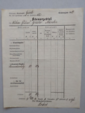 Dokument 1914 steuerzettel gebraucht kaufen  Göttingen