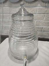 Jarra dispensadora de agua de vidrio en forma de colmena grande jarra de bebida vintage segunda mano  Embacar hacia Argentina