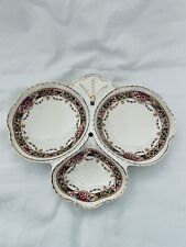 Ornate Vintage Cream & Gold 3 Section Serving Dish, Candy /Bon Bon Dish for sale  Shipping to South Africa