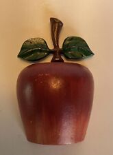 Vintage cast iron hand painted apple 7” Decor/ Door Stop  for sale  Shipping to South Africa
