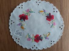 Vintage round embroidered for sale  HALESOWEN
