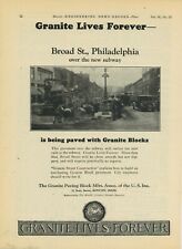 1926 Granite Paving Blocks Ad: Broad St Philadelphia Scene - Over the New Subway for sale  Shipping to South Africa