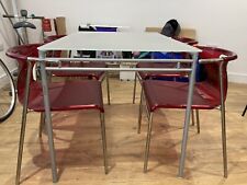 Glass table red for sale  POTTERS BAR