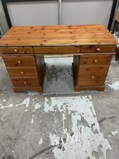 Pine kneehole desk for sale  UK