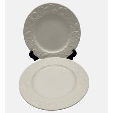 Par de pratos de salada Mikasa campo inglês branco DP900 uvas flores 8,25" comprar usado  Enviando para Brazil