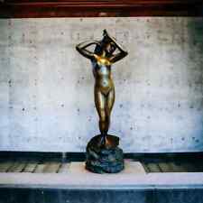 Usado, Antigua escultura artística de bronce de mujer desnuda artista Simeone-16"" - estatua de Afrodita segunda mano  Embacar hacia Argentina