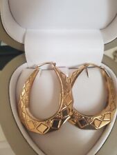 9ct gold LARGE creole earrings   for sale  PRESTON