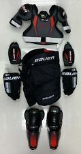Bauer Youth Hockey Complete Equipment Kit medium ice set pack gear shoulder shin, used for sale  Shipping to South Africa