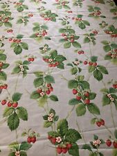 Recatangular Table Cloth 80” X 54” In Sanderson Summer Strawberries  for sale  Shipping to South Africa
