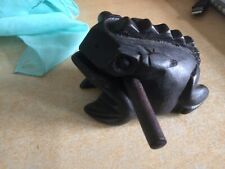 Bloco raspador de instrumento de percussão feito à mão escultura em madeira para escultura em sapo croaking Guiro comprar usado  Enviando para Brazil