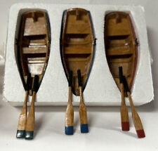 Dept 56 Village Accessories ""Botes de remos de madera"" Juego de 3 #56.52797 en caja segunda mano  Embacar hacia Argentina