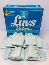Vintage Luvs Deluxe for Boys Diapers 1987 Sesame Street Box with 11 Diapers B40 for sale  Shipping to South Africa