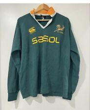 Usado, Polo Canterbury SA Sudáfrica Rugby Cuello en V Sasol Mangas Largas Verde 2XL segunda mano  Embacar hacia Argentina