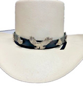 Hatband black leather for sale  BOURNEMOUTH