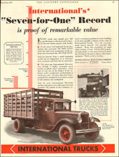 1930 Classic Farm Truck AD INTERNATIONAL A-5 Speed Trucks , great ART!   091617 for sale  Shipping to Canada