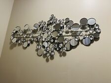 Escultura abstrata de metal espelhado arte de parede 3D prata comprar usado  Enviando para Brazil