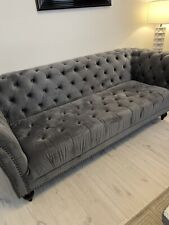 Chesterfield sofa grey for sale  LIVERPOOL