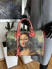 Usado, LOUIS VUITTON x Jeff Koons Speedy 30 DaVinci Mona Lisa lona couro limitado comprar usado  Enviando para Brazil