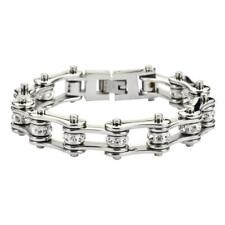 Para mujer Cromo Acero Inoxidable Motocicleta Cadena Pulsera 53/1105 segunda mano  Embacar hacia Argentina