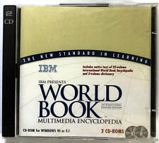 1997 IBM World Book Multimedia Encyclopedia 2-Disc CD-ROM Windows 95, 3.1 AS NEW, used for sale  Shipping to South Africa